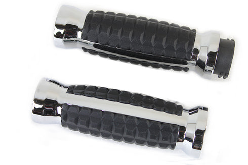 Wyatt Gatling Alligator Style Grip Set Chrome - 28-0011