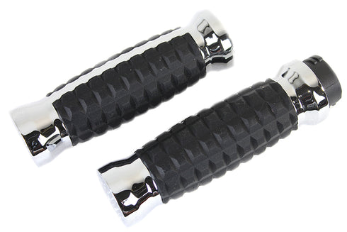 Wyatt Gatling Alligator Style Grip Set Chrome - 28-0011