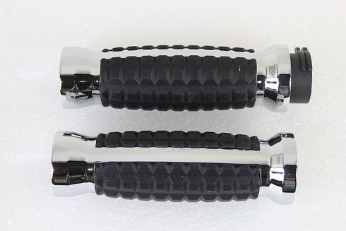Wyatt Gatling Alligator Style Grip Set Chrome - 28-0011