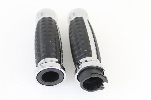 Wyatt Gatling Alligator Style Grip Set Chrome - 28-0011