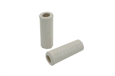 Wyatt Gatling Replica White Waffle Grip Set with Plug Hole - 28-0111