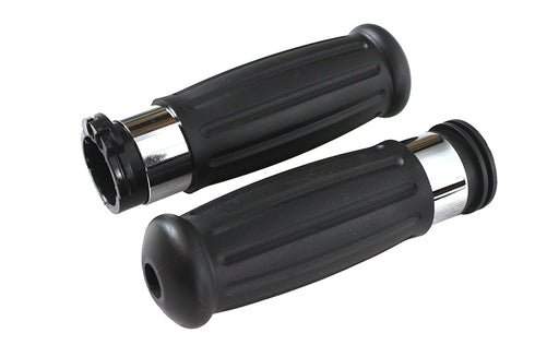 V-Twin Black Grip Set 1909 Style - 28-0148