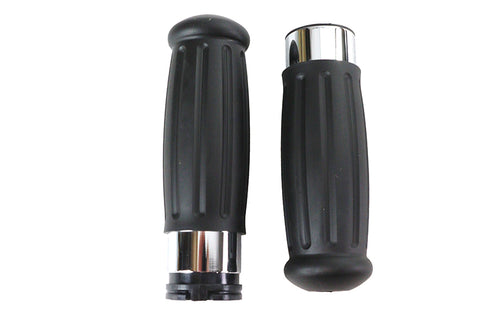 V-Twin Black Grip Set 1909 Style - 28-0149