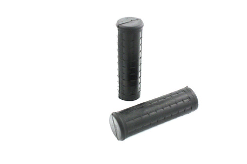 Wyatt Gatling Replica Black Waffle Grips without Plug Hole - 28-0159