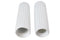 V-Twin Replica Rib Style Grip Set White - 28-0166