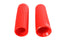 V-Twin Replica Rib Style Grip Set Red - 28-0167