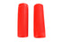 V-Twin Replica Rib Style Grip Set Red - 28-0167