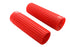 V-Twin Replica Rib Style Grip Set Red - 28-0167