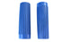 V-Twin Replica Rib Style Grip Set Blue - 28-0168