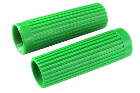 V-Twin Replica Rib Style Grip Set Green - 28-0170