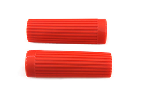 V-Twin Red Grip Set Original Rib Style - 28-0184
