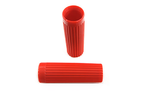 V-Twin Red Grip Set Original Rib Style - 28-0184