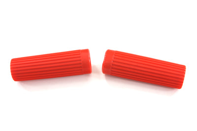 V-Twin Red Grip Set Original Rib Style - 28-0184
