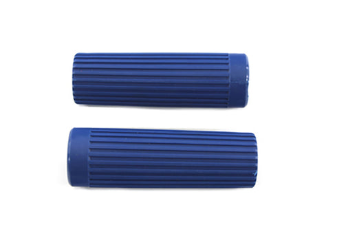 V-Twin Blue Grip Set Original Rib Style - 28-0185