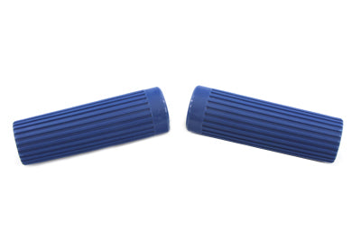 V-Twin Blue Grip Set Original Rib Style - 28-0185