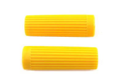 V-Twin Yellow Grip Set Original Rib Style - 28-0186