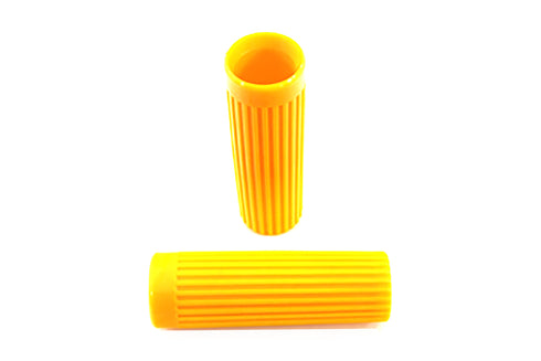 V-Twin Yellow Grip Set Original Rib Style - 28-0186