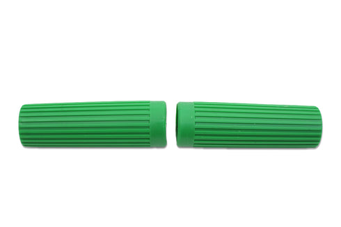 V-Twin Green Grip Set Original Rib Style - 28-0187