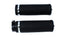 Wyatt Gatling Black Grip Set with Chrome End Caps - 28-0206