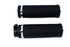 Wyatt Gatling Black Grip Set with Chrome End Caps - 28-0206