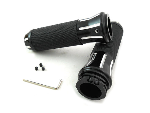 Wyatt Gatling Black Grip Set with Black End Caps - 28-0247