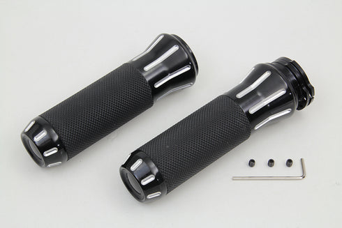 Wyatt Gatling Black Grip Set with Black End Caps - 28-0247
