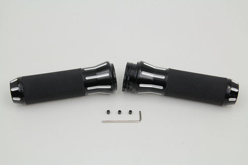 Wyatt Gatling Black Grip Set with Black End Caps - 28-0247