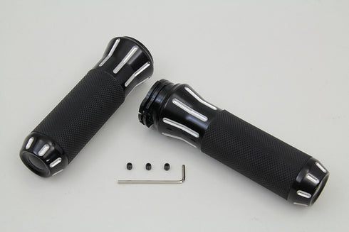 Wyatt Gatling Black Grip Set with Black End Caps - 28-0247