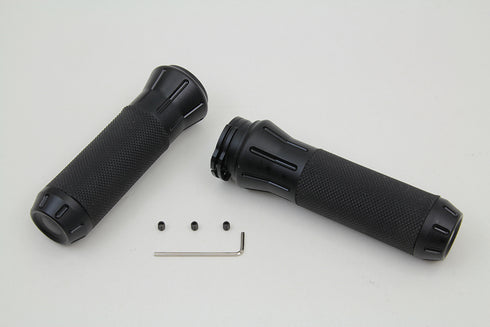 Wyatt Gatling Black Grip Set with Black End Caps - 28-0248