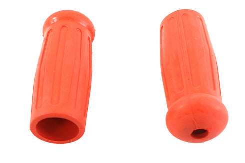 V-Twin Replica Short Stock Handlebar Grip Set Orange - 28-0383