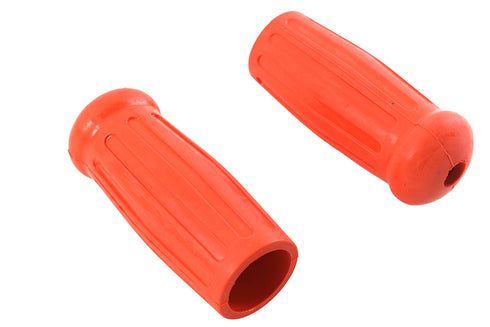 V-Twin Replica Short Stock Handlebar Grip Set Orange - 28-0383