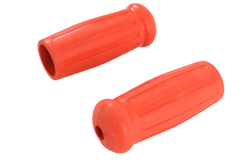 V-Twin Replica Short Stock Handlebar Grip Set Orange - 28-0383