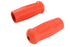 V-Twin Replica Short Stock Handlebar Grip Set Orange - 28-0383