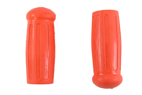 V-Twin Replica Short Stock Handlebar Grip Set Orange - 28-0383