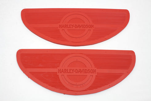 V-Twin Red Oval Footbaord Set - 28-0406