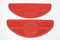V-Twin Red Oval Footbaord Set - 28-0406