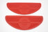 V-Twin Red Oval Footbaord Set - 28-0406