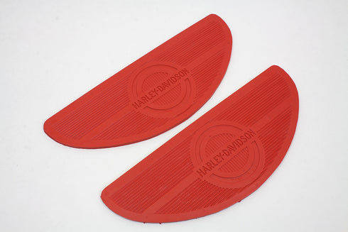 V-Twin Red Oval Footbaord Set - 28-0406