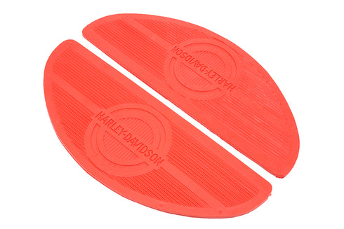 V-Twin Red Oval Footbaord Set - 28-0406