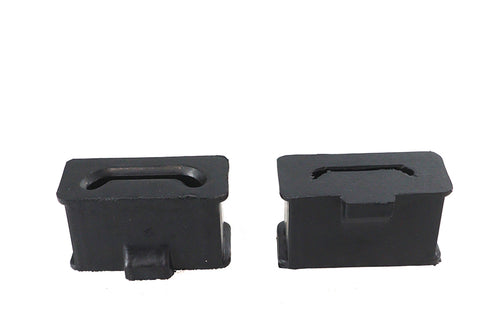 V-Twin Muffler Mount Set Black Rubber - 28-0424