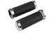V-Twin Pebble Style Grip Set with Chrome End Caps - 28-0445
