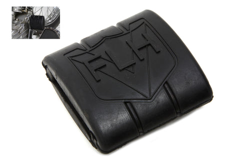 V-Twin Black Rubber Brake Pedal Pad With FLH Logo - 28-0457