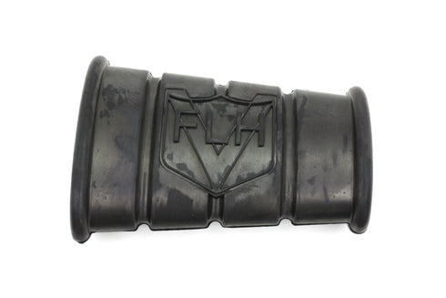V-Twin Black Rubber Kick Starter Pedal With FLH Logo - 28-0458