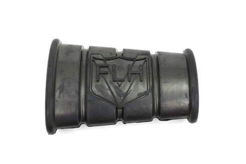 V-Twin Black Rubber Kick Starter Pedal With FLH Logo - 28-0458