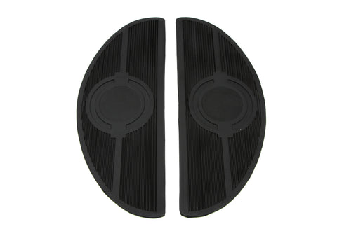 V-Twin Half Moon Footboard Mat with Bullseye Design - 28-0459