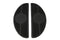V-Twin Half Moon Footboard Mat with Bullseye Design - 28-0459