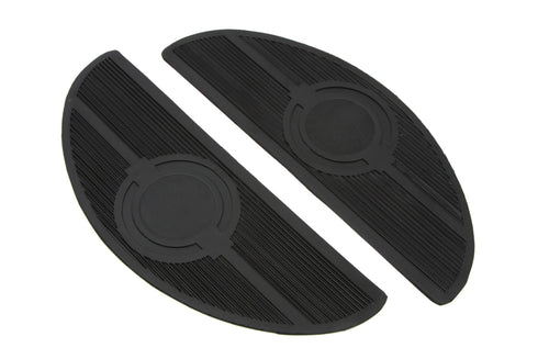 V-Twin Half Moon Footboard Mat with Bullseye Design - 28-0459