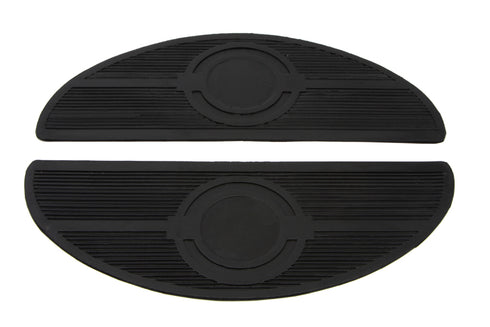 V-Twin Half Moon Footboard Mat with Bullseye Design - 28-0459