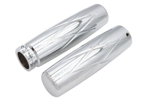 V-Twin Billet Diamond Style Grip Set - 28-0580