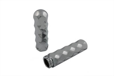 V-Twin Billet Faceted Style Grip Set - 28-0586